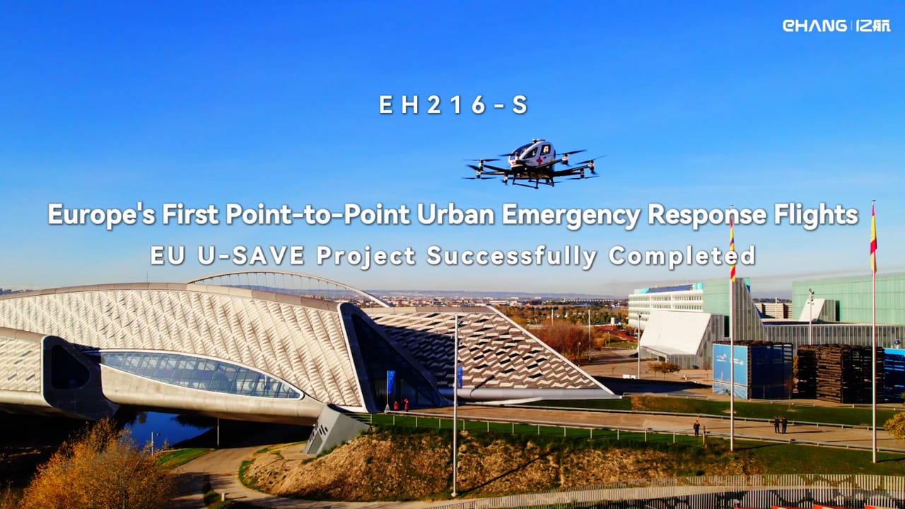 EH216-S Completes First Point to Point Urban Emergency Response Flights in EU Under U-SAVE Project